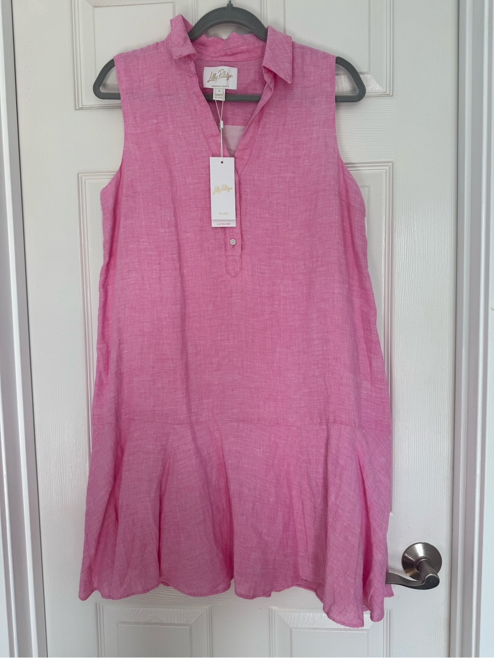 Lilly Pulitzer Pink Linen Top - Lagoon Linen